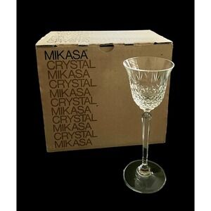 Set Of 6 Vintage Mikasa Chatsworth Cordial Glasses 6-3/8" Original Box Excellent